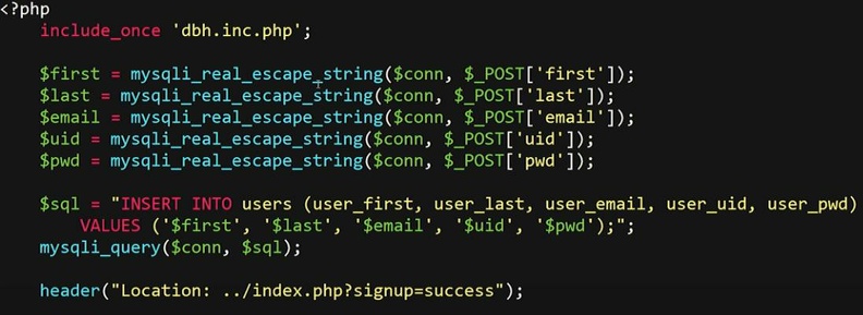 mysqli real escape string insert